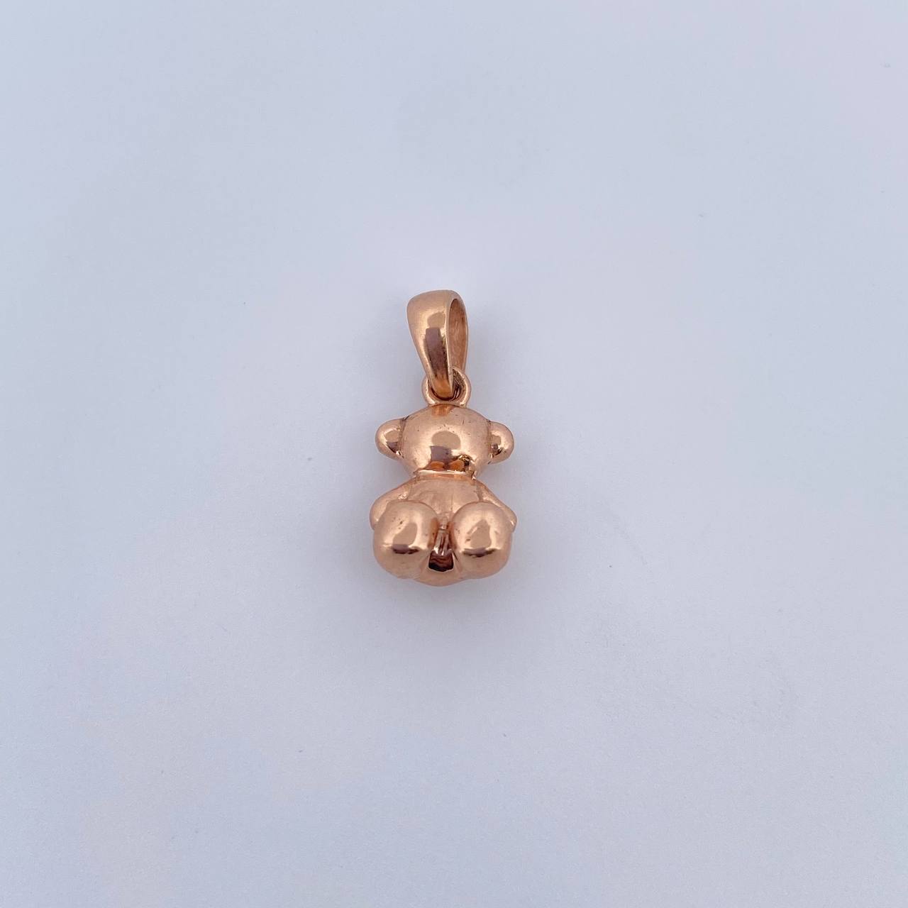 Dije Oso Sin Rostro 1.9gr / 1.7cm / Liso Oro Rosa 18K &