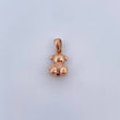 Dije Oso Sin Rostro 1.9gr / 1.7cm / Liso Oro Rosa 18K &