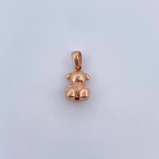 Dije Oso Sin Rostro 1.9gr / 1.7cm / Liso Oro Rosa 18K &