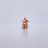 Dije Oso Sin Rostro 1.9gr / 1.7cm / Liso Oro Rosa 18K &
