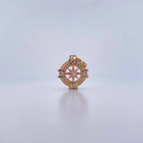 Dije Estrella Cardinal 5.35gr / 3cm / Circones Blancos Tres Oros 18K &