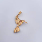 Dije Colibri 2gr / 3.2cm / Circones De Colores Oro Amarillo Blanco 18K &