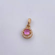 Dije Halo 1.6gr / 1.8cm / Cicones Blancos Rosado Oro Amarillo 18K &
