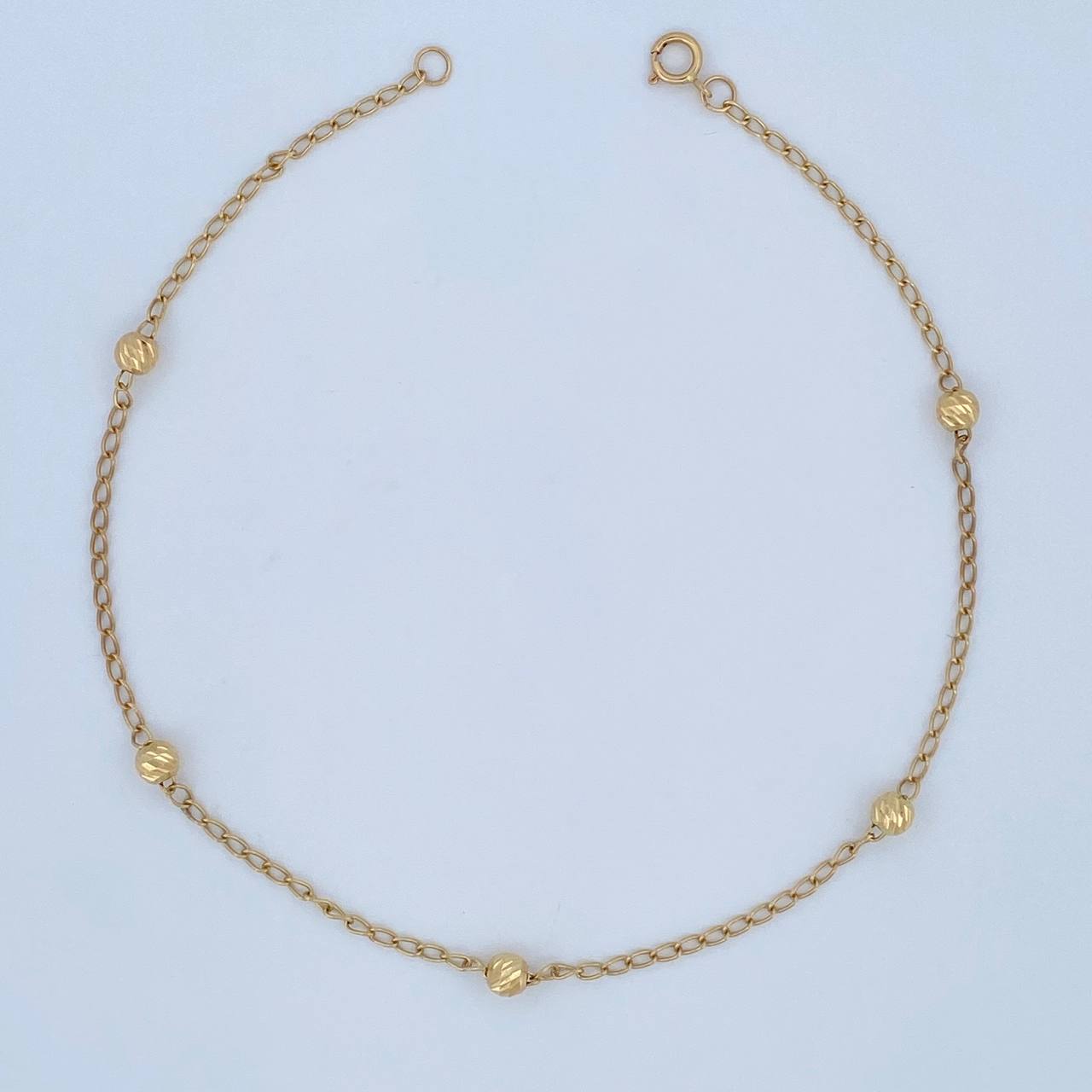 Tobillera Espiga Militar 1.8gr / 25.7cm / Oro 18K $