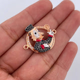 Herraje Pato Inspirado 3.85gr / 2.1cm / Oro 18K $