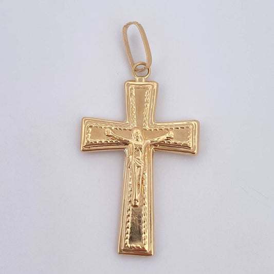 Dije Cruz Cristo 1.85gr / 4cm / Oro 18K $