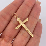 Dije Cruz Cristo. 1.4gr / 4.5cm / Oro Amarillo 18K &