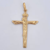 Dije Cruz Cristo. 1.4gr / 4.5cm / Oro Amarillo 18K &