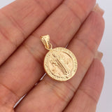 Dije San Benito 1.3gr / 2.5cm / Oro 18K $