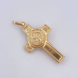 Dije Cruz Cristo San Benito 2gr / 3.5cm / Oro 18K $