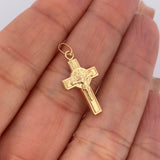 Dije Cruz Cristo San Benito 0.75gr / 2.5cm / Oro 18K $