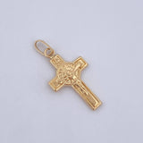 Dije Cruz Cristo San Benito 0.75gr / 2.5cm / Oro 18K $