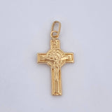 Dije Cruz Cristo San Benito 0.75gr / 2.5cm / Oro 18K $