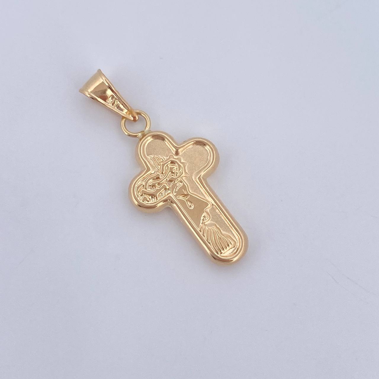 Dije Cruz Rostro Cristo 0.85gr / 2.5cm / Oro 18K $