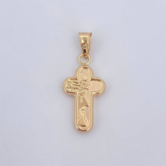 Dije Cruz Rostro Cristo 0.85gr / 2.8cm / Oro 18K $