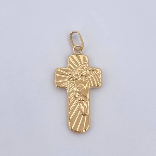 Dije Cruz Rostro Cristo 1.15gr / 3.2cm / Oro 18K $