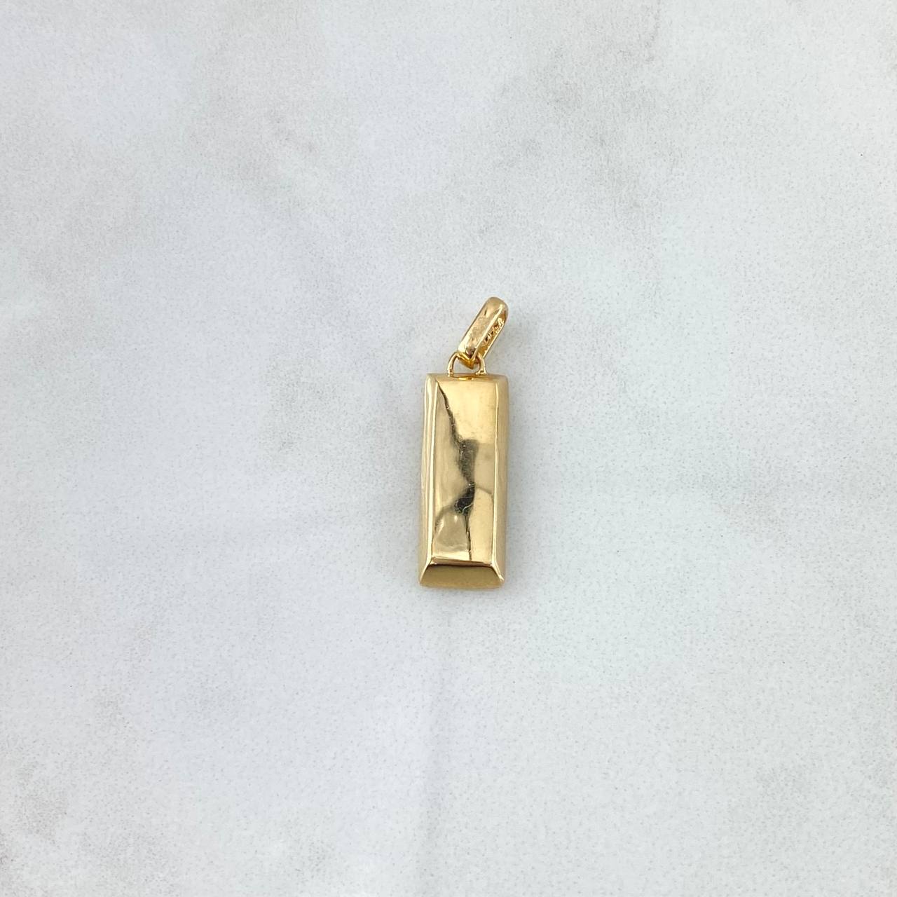 Dije Lingote 3.35gr / 3cm / liso Oro Amarillo 18K ©