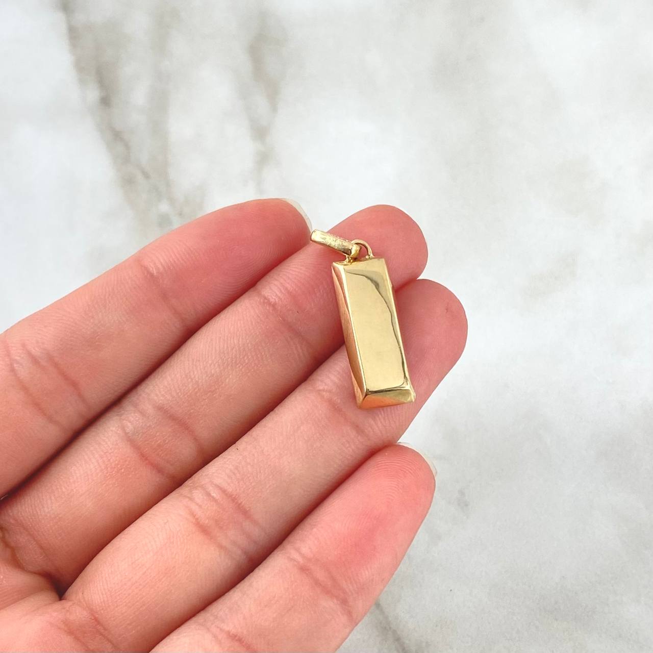 Dije Lingote 3.35gr / 3cm / liso Oro Amarillo 18K ©