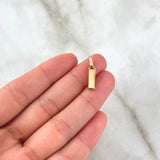 Dije Lingote 1.25gr / 1.8cm / liso Oro Amarillo 18K ©