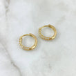 Candongas Carril 2.5gr / 1.3cm / Circones Blancos Oro Amarillo 18K ©