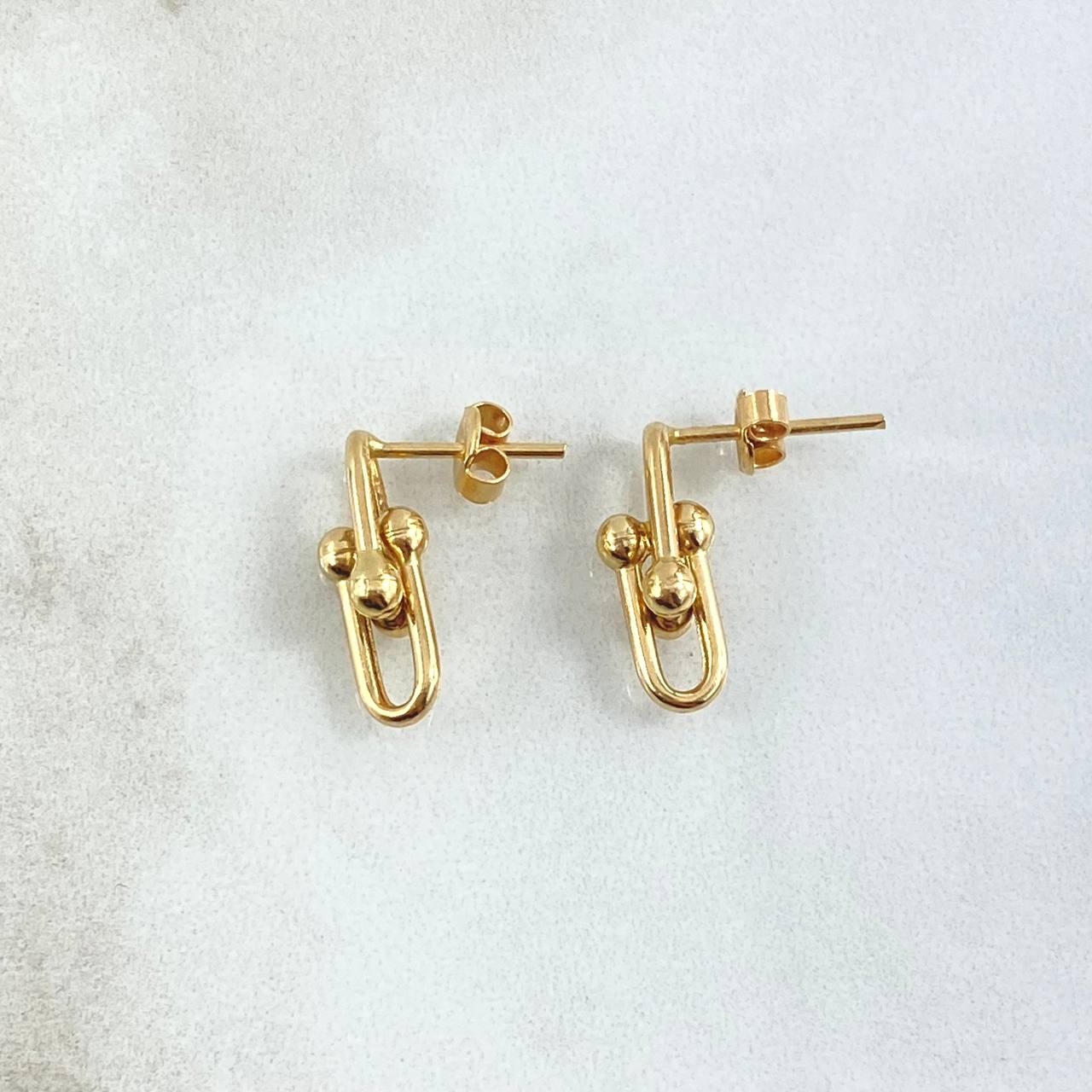 Topos Clips 1.65gr / 1.5cm / liso Oro Amarillo 18K ©