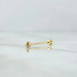 Piercing Bola Lisa 0.45gr / 1.5cm / Nac.Esp. Oro 18K