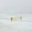 Piercing Nipple Piercing 0.35gr / 2.1cm / Bola 3mm Para Pezón - Bola Rosca Oro Amarillo 18K (Joya) *