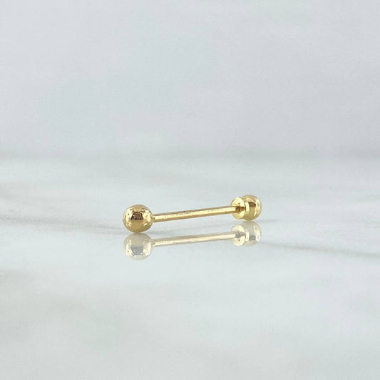 Piercing Bola 0.4gr / 1.5cm / Nac.Esp. Oro 18K ©