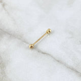 Piercing Nipple Piercing 0.35gr / 2.1cm / Bola 3mm Para Pezón - Bola Rosca Oro Amarillo 18K (Joya) *