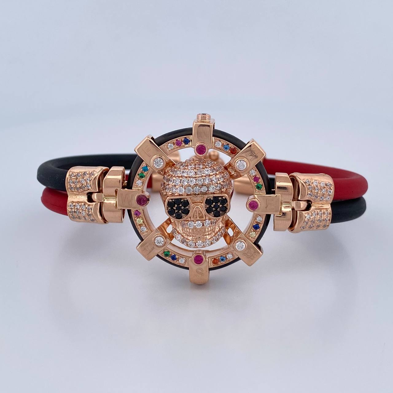 Pulso Calavera Lentes 52gr / 20.5cm / Oro 18K $