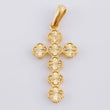 Dije Cruz Trebol Diamantado 2.55 g / 3.4 cm Oro Amarillo 18K