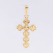 Dije Cruz Trebol Diamantado 5.1gr / 3.9cm / Oro Amarillo 18K