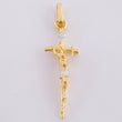 Dije Cruz Cristo 1.5 g / 3.4 cm Dos Oros Amarillo Blanco 18K