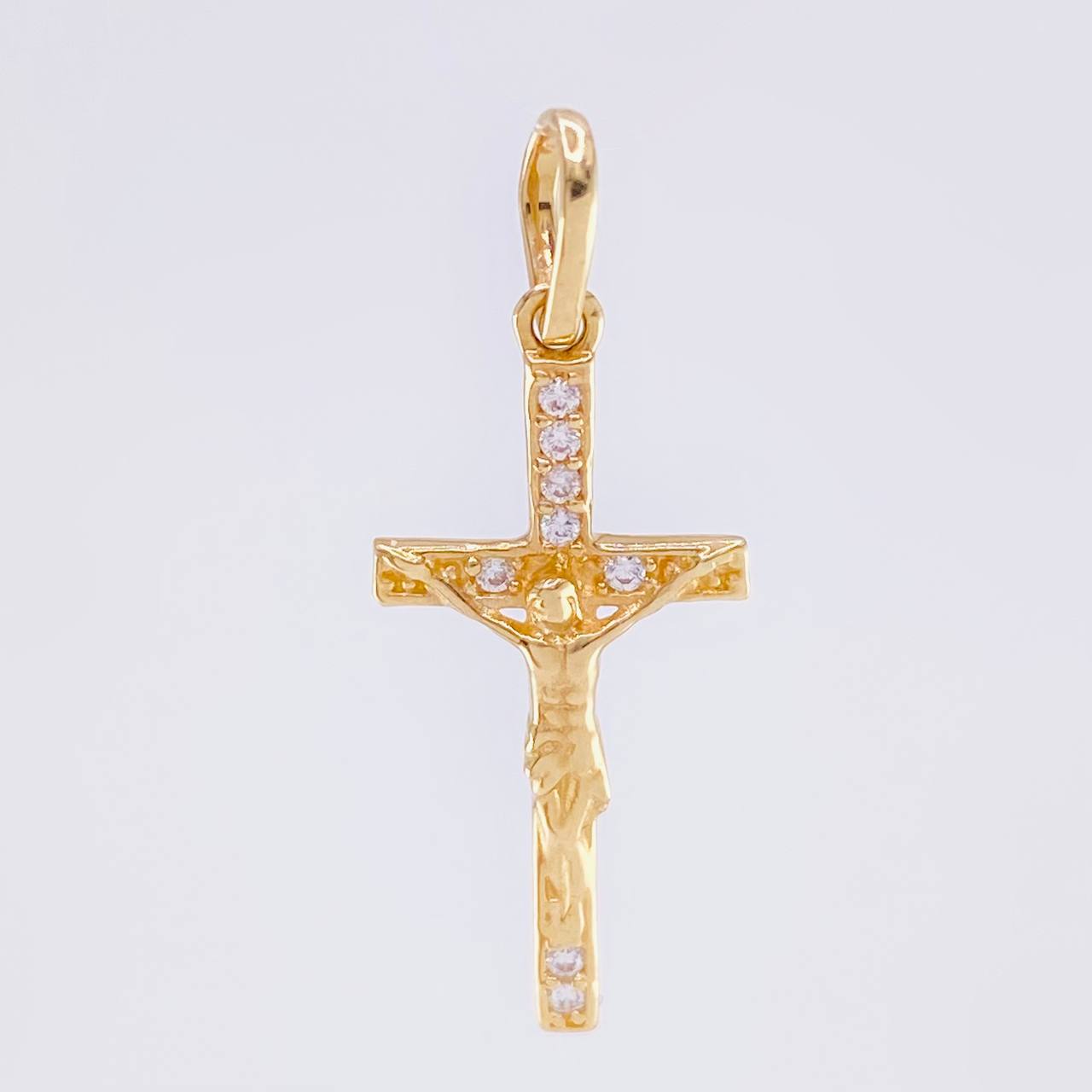 Dije Cruz Cristo 0.9 g / 2.7 cm Oro Amarillo 18K