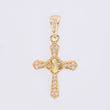 Dije Cruz Trebol Tupida 1.15 g / 2.3 cm Oro Amarillo 18K