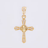 Dije Cruz Trebol Tupida 1.15 g / 2.3 cm Oro Amarillo 18K