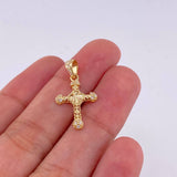 Dije Cruz Trebol Tupida 1.25 g / 2.4 cm Oro Amarillo 18K
