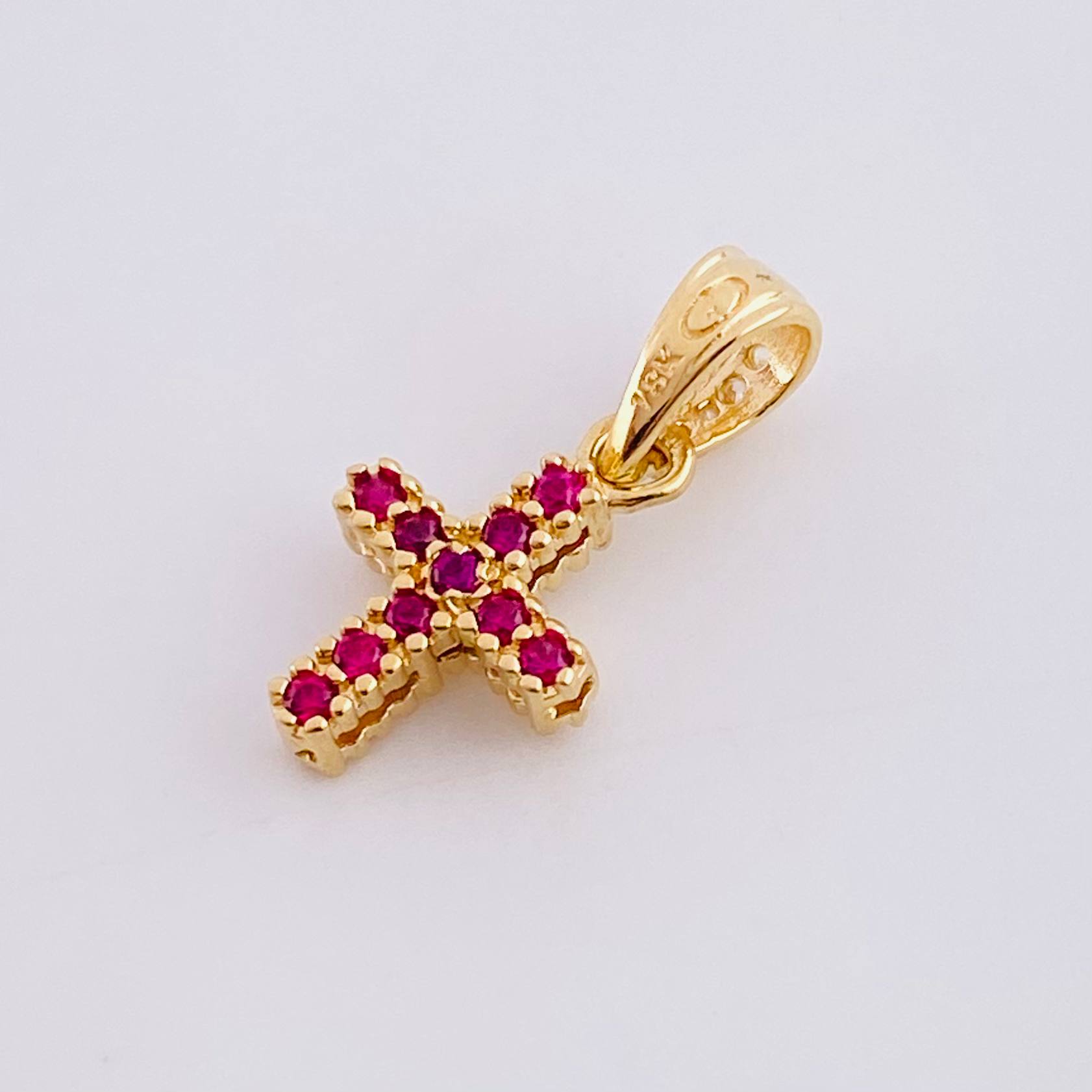 Dije Cruz Doble Faz 1 g / 1.5 cm Oro Amarillo 18K