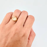 Anillo Sello Circulo 1.6 g / T6 Tres Oros 18K
