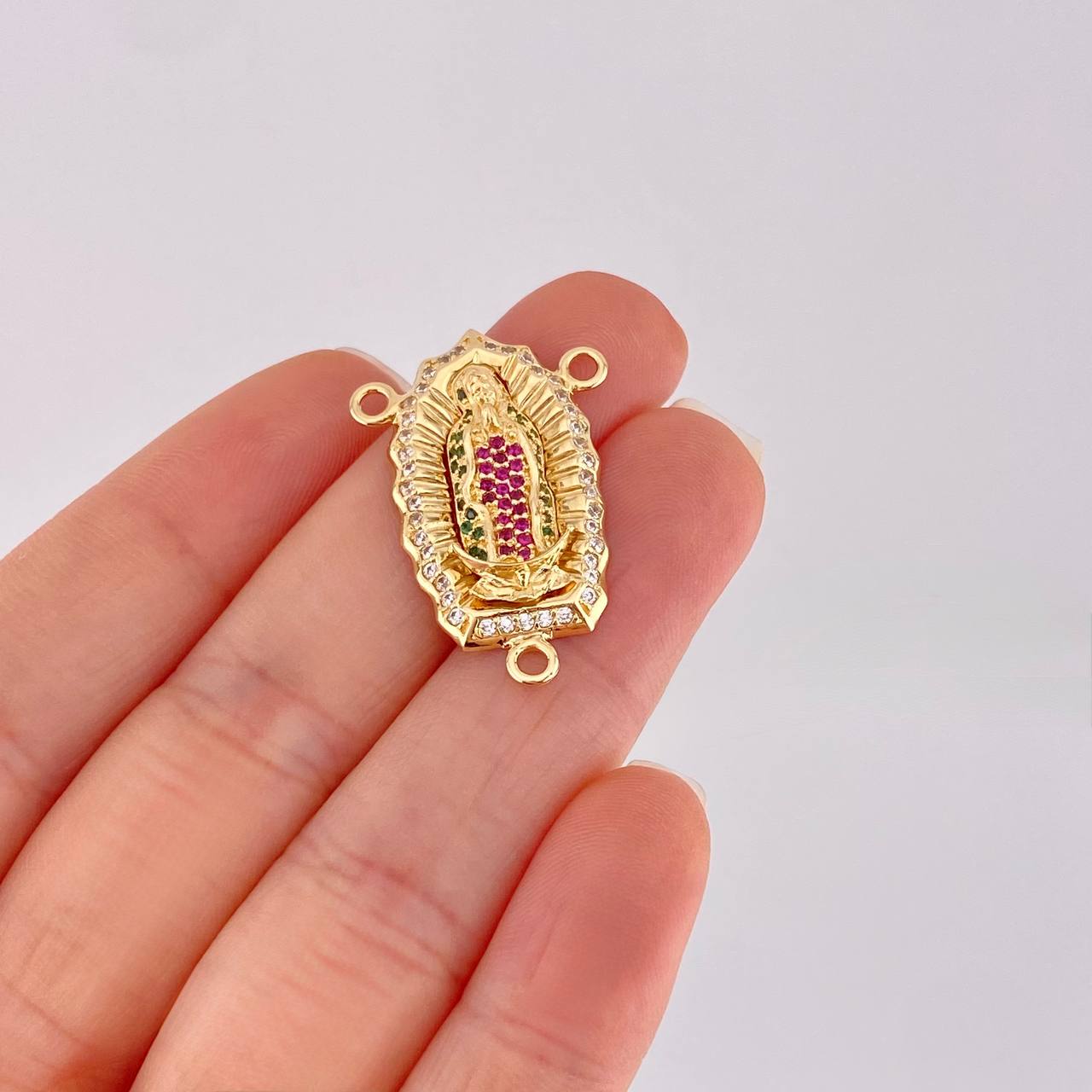 Herraje Crucero Virgen de Guadalupe 4.75g / 2cm Oro Amarillo 18K