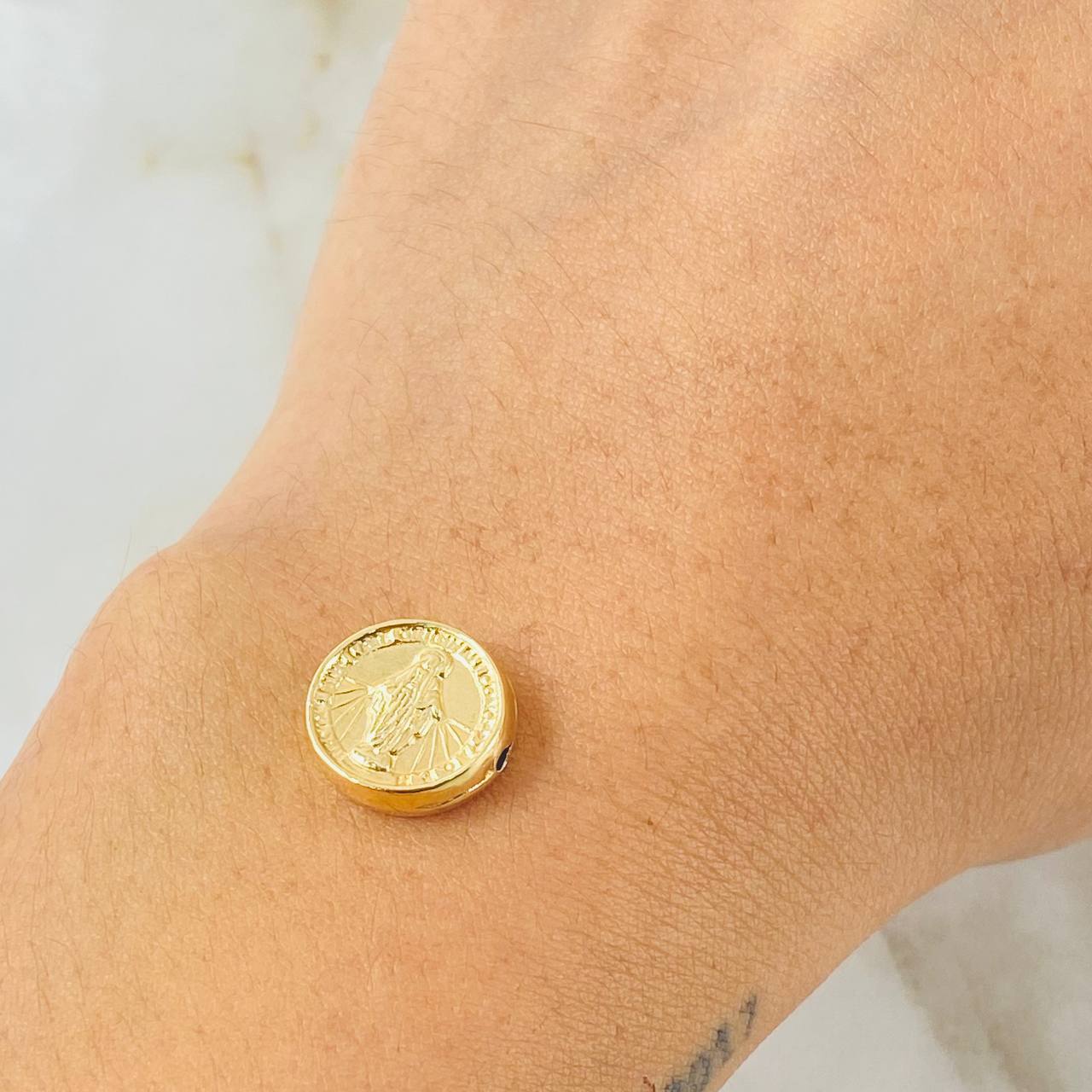 Herraje Tambor Virgen Milagrosa 0.75 g / 1.2 cm Oro Amarillo 18K
