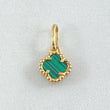 Dije Trebol Verde 0.95gr / 1.5cm / Oro Amarillo Nac.Esp. 18K