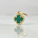 Dije Trebol Verde 0.95gr / 1.5cm / Oro Amarillo Nac.Esp. 18K