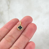 Dije Trebol Negro 1gr / 1.5cm / Oro Amarillo Nac.Esp. 18K *