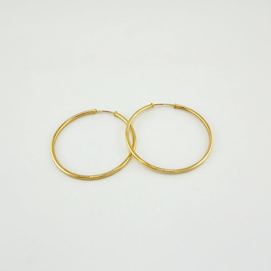 Candongas Aro Liso 3.25gr / 3.8cm / Oro Amarillo 18K ©