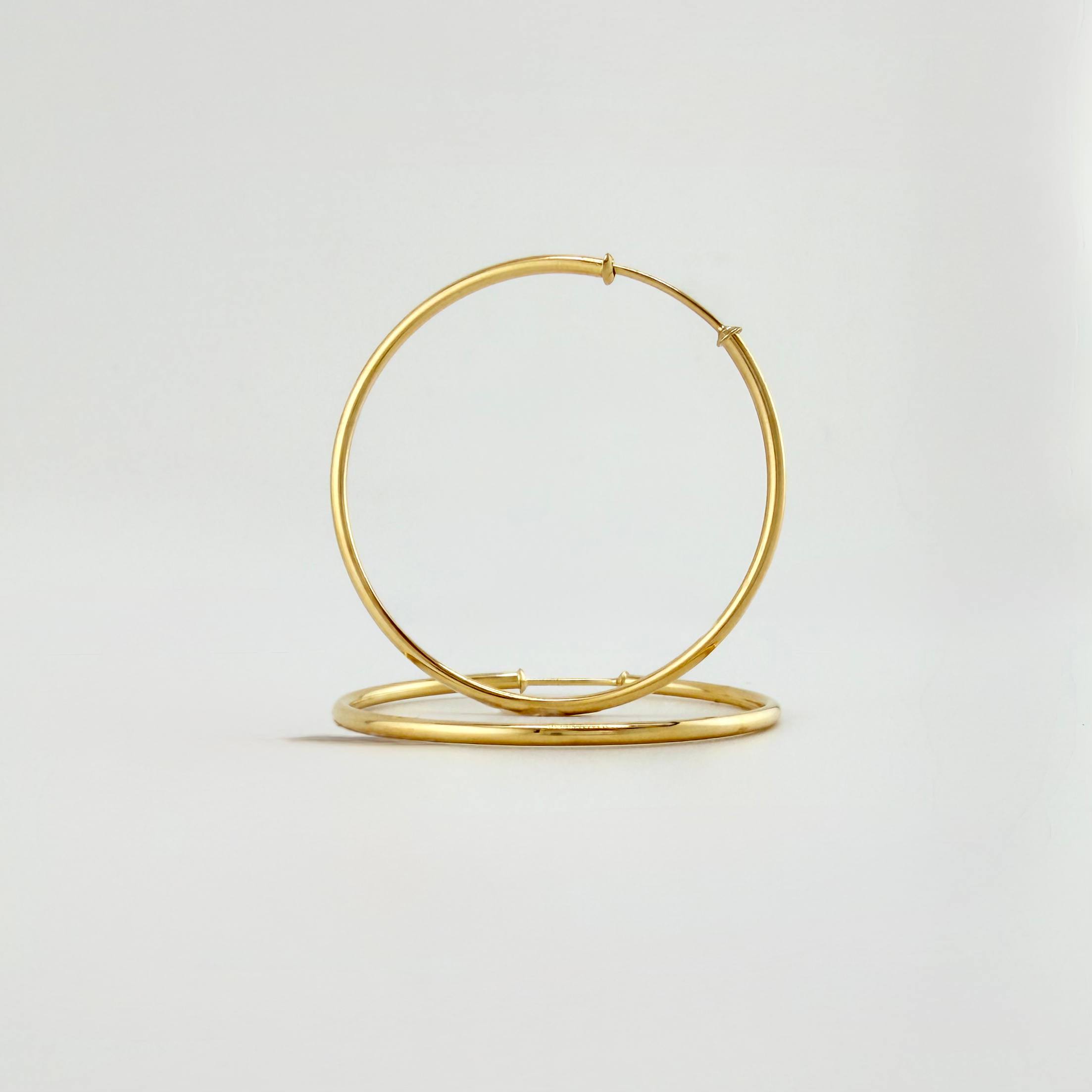 Candongas Aro Liso 3.25gr / 3.8cm / Oro Amarillo 18K ©