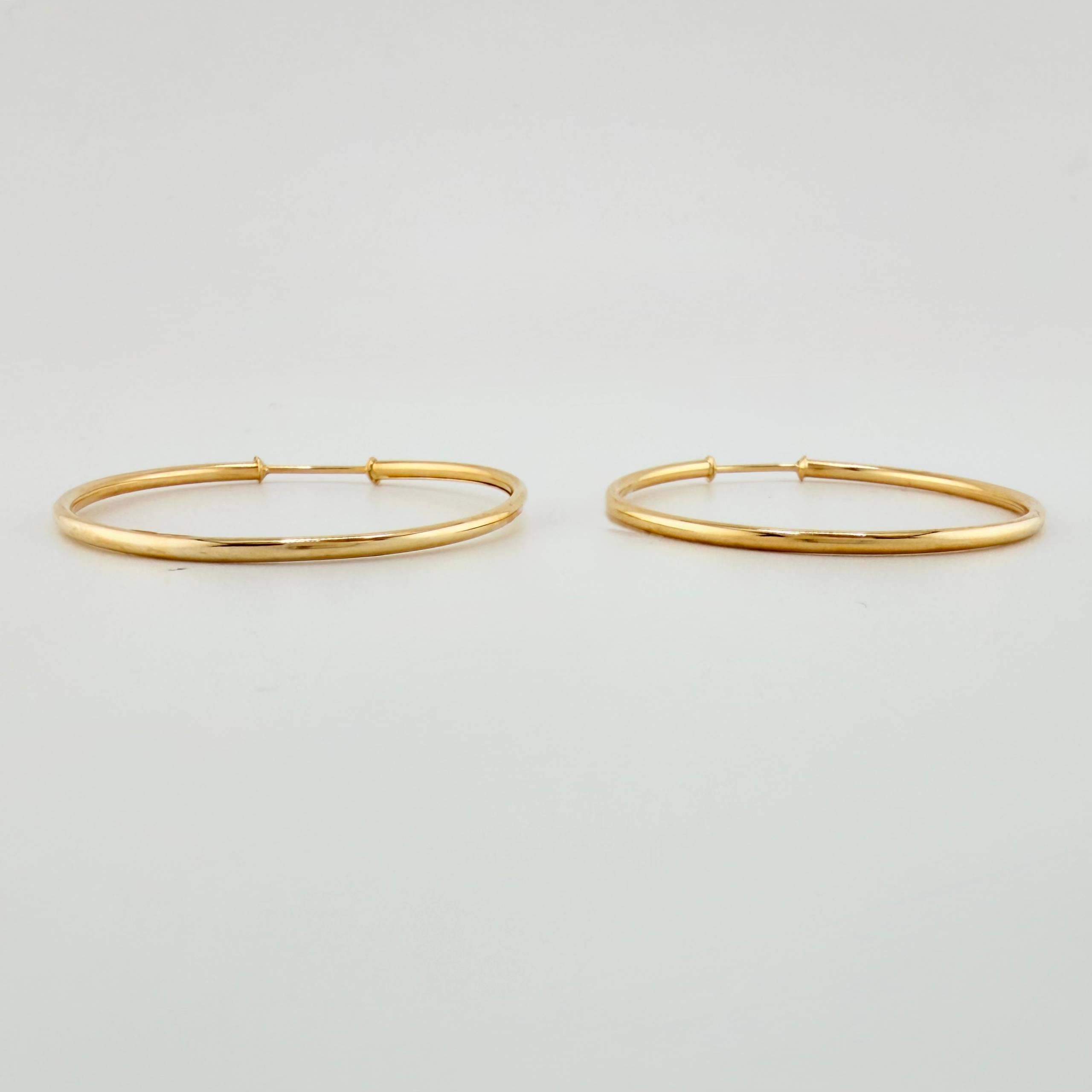 Candongas Aro Liso 3.25gr / 3.8cm / Oro Amarillo 18K ©