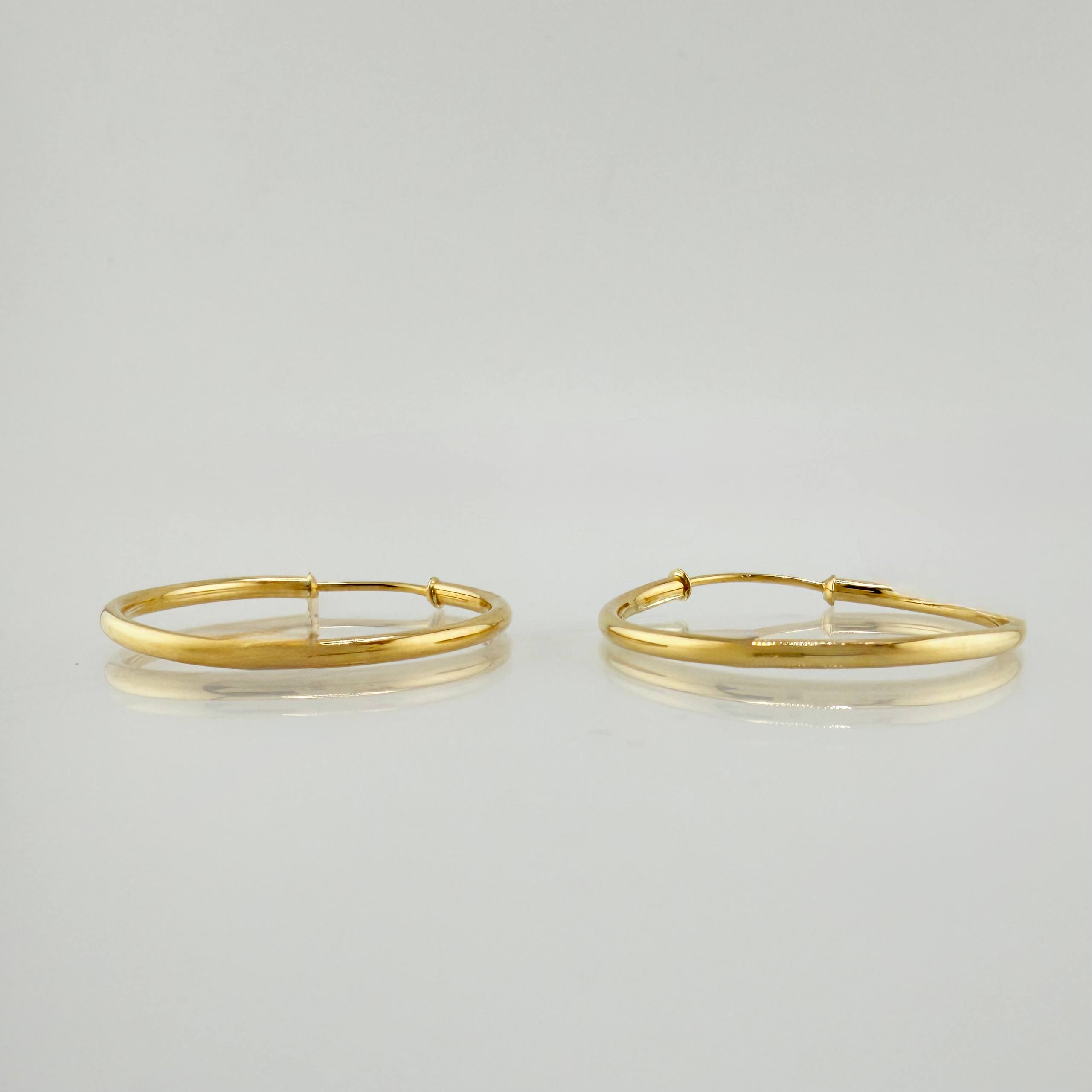 Candongas Aro Liso 2.2gr / 2.8cm / Oro Amarillo 18K ©