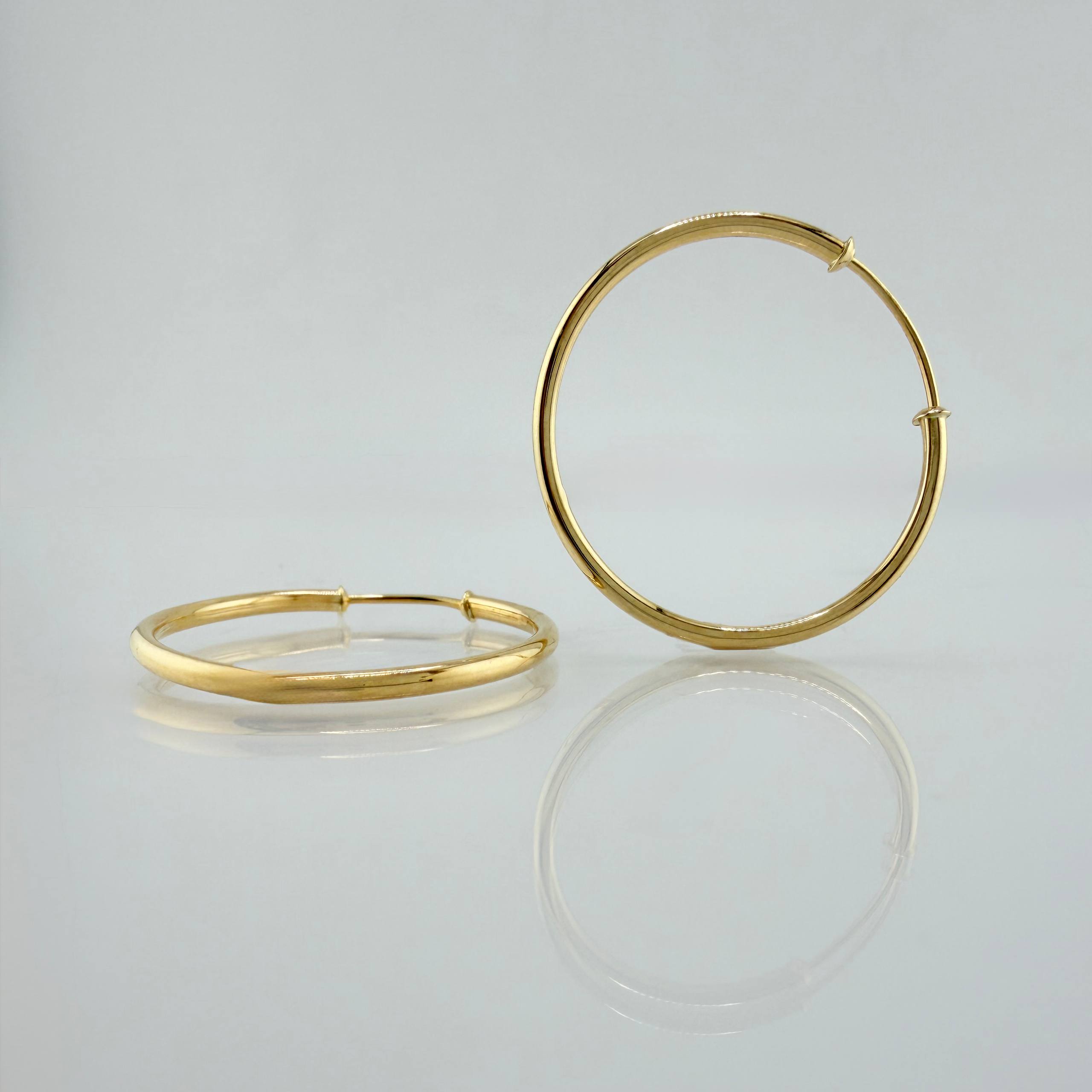 Candongas Aro Liso 2.2gr / 2.8cm / Oro Amarillo 18K ©