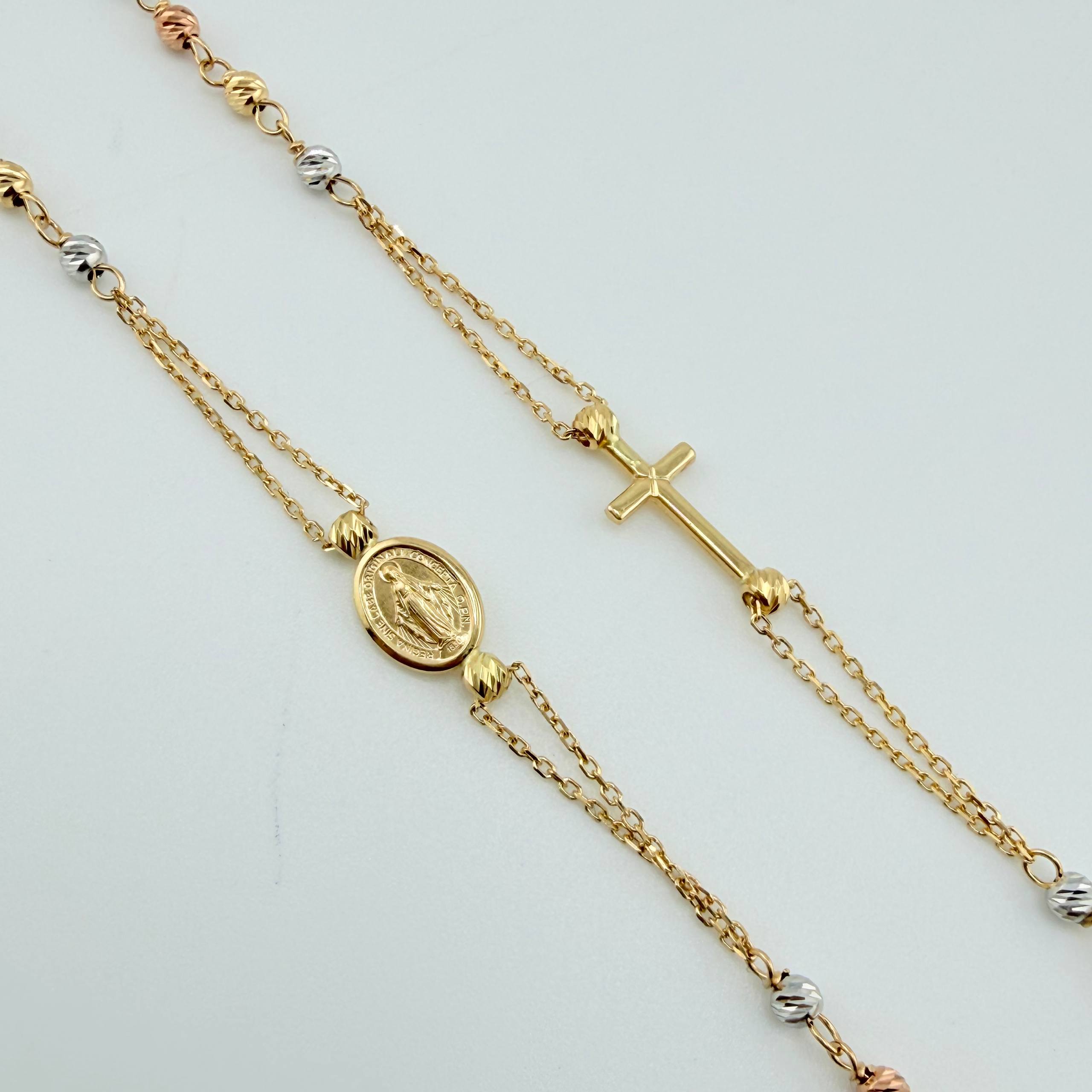 Cadena Denario 3.8gr / 45cm / 3mm Tres Oros +4 18K ©